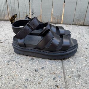 Dr. Martens Blaire Black Leather Sandals Size 8